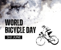 World bicycle day Mittelgroßes Rechteck template