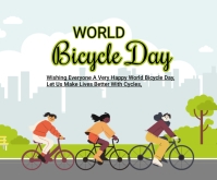 World bicycle day Mittelgroßes Rechteck template