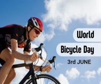 World bicycle day Mittelgroßes Rechteck template