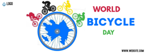 world bicycle day Copertina Facebook template