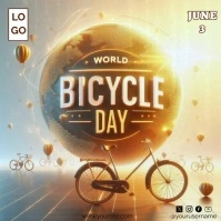 World Bicycle Day Quadrat (1:1) template