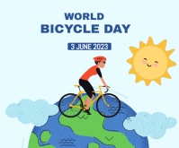 world bicycle day Mittelgroßes Rechteck template