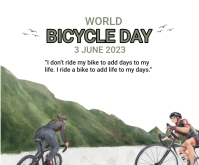world bicycle day Mittelgroßes Rechteck template
