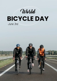 world bicycle day template A4