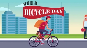 World Bicycle Day template Digitalt display (16:9)