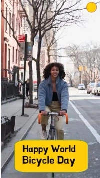 World bicycle day video design Digital na Display (9:16) template