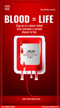 world blood donor day campaign Instagram Story template