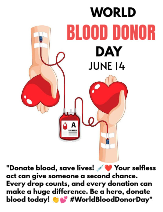 World Blood Donor Day Celebration Flyer  Flyer (us Letter) template