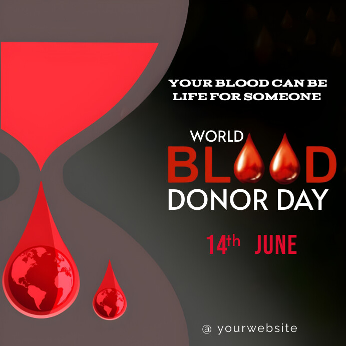 World Blood Donor Day Template | PosterMyWall