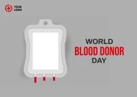 World Blood Donor day Postcard template