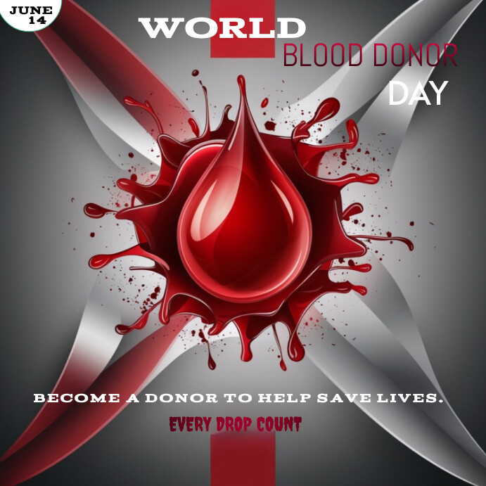 WORLD BLOOD DONOR DAY Template | PosterMyWall