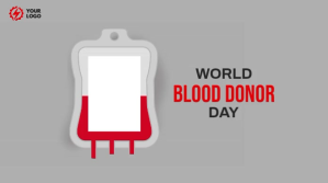 สีเทา World Blood Donor Day Publicación de Twitter Template