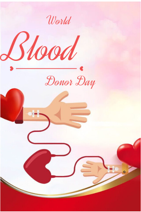 World blood donor day Banier 4’×6’ template
