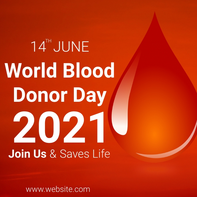 World Blood Donor Day Instagram Post Template Postermywall