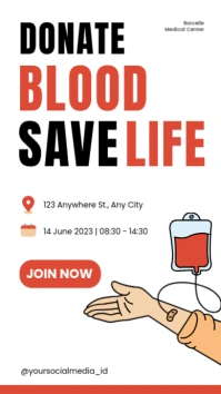 world blood donor day template Instagram Story