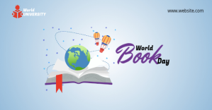 Blue World Book Day Facebook Shared Image Template