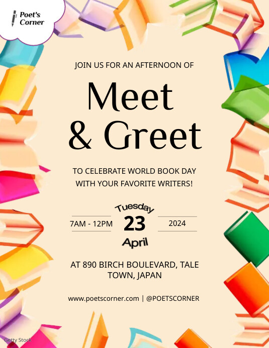 World book day flyer template