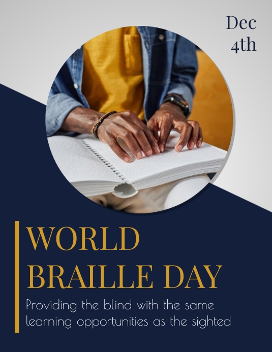 World Braille Day Flyer (Letter pang-US) template