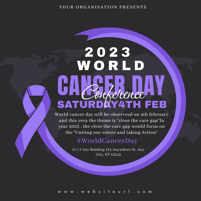 world cancer day,cancer day,event Instagram Post template