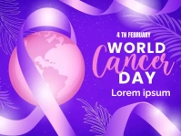 WORLD CANCER DAY  ,AWARENESS MONTH Gartenschild template