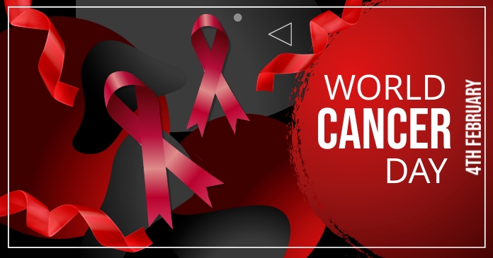 World Cancer Day Banner Facebook Gedeelde Prent template