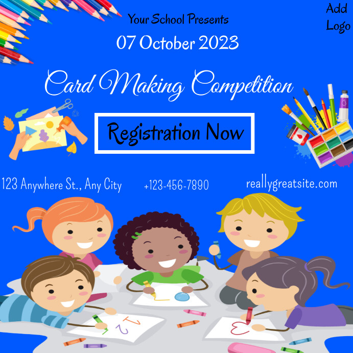 world card making day,card making contest (1) Instagram Post template