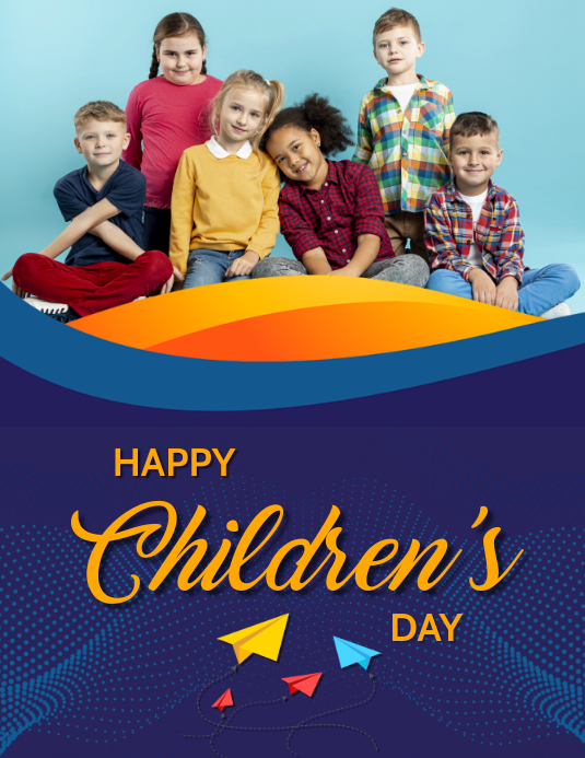 World Children's day,school Løbeseddel (US Letter) template