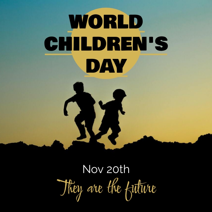 World Children's Day Instagram Post template