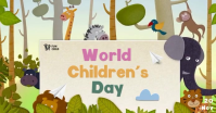World Children's Day Video Ads Gedeelde afbeelding op Facebook template