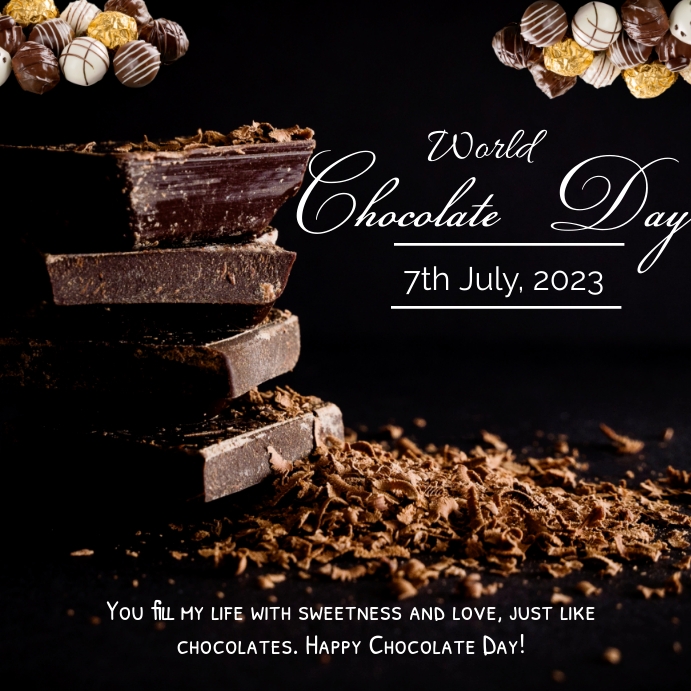 World chocolate day, happy chocolate day Instagram Post template