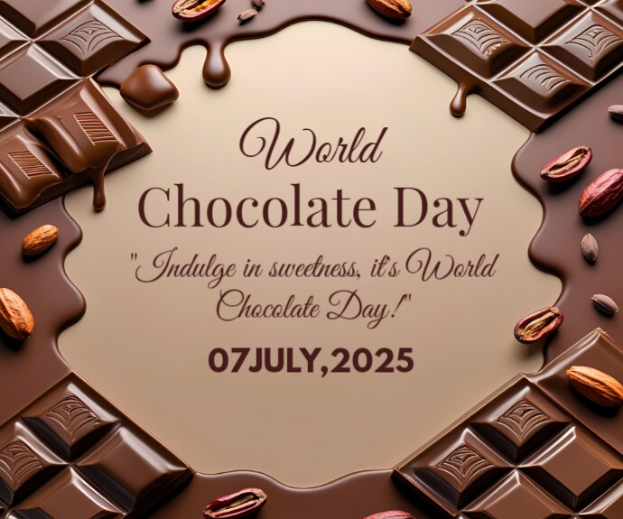 World Chocolate Day 2025 สามเหลี่ยมขนาดกลาง template