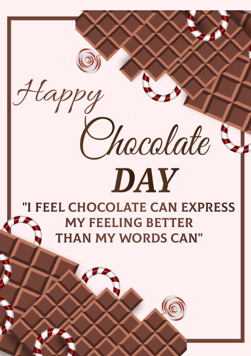 world chocolate day A4 template