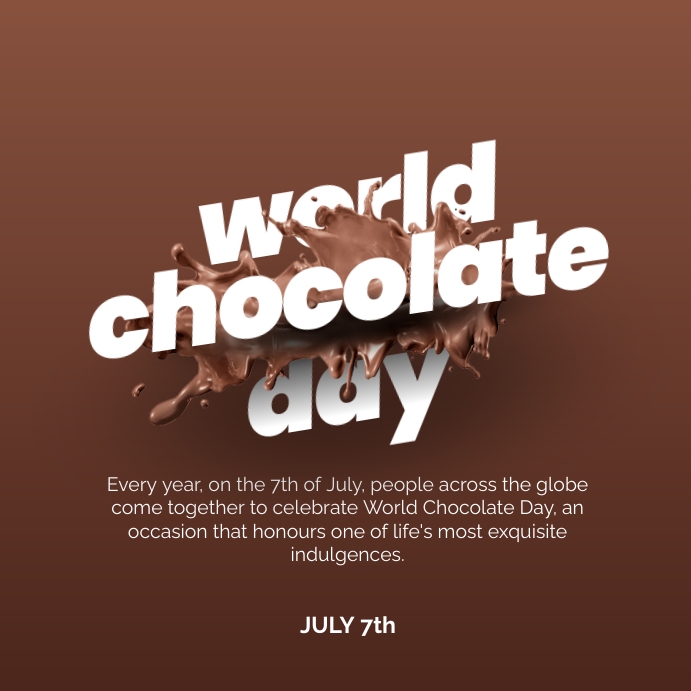 Plantilla de World Chocolate Day Instagram Template | PosterMyWall