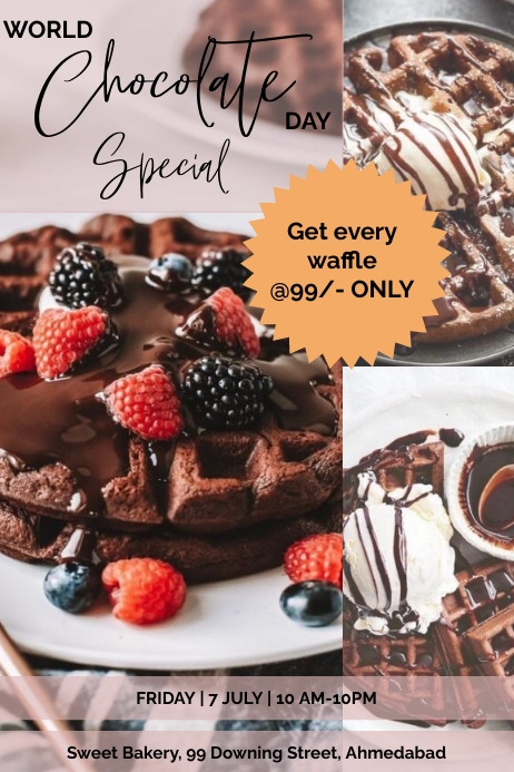 World Chocolate Day Offer Template Poster