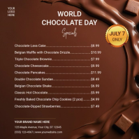 สีน้ำตาล World Chocolate Day Specials Post Instagram Template