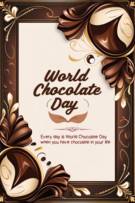 World Chocolate Day Template 2025 Spanduk 4' × 6'