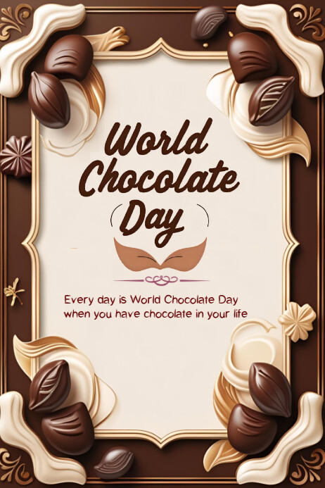 World Chocolate Day Template 2025 Spanduk 4' × 6'