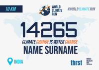 World Climate Run Bib Template Postcard