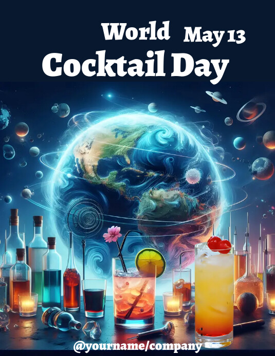 World Cocktail Day Flyer Template PosterMyWall International Cocktail Day 2025