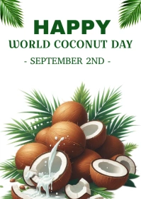 world coconut day A6 template