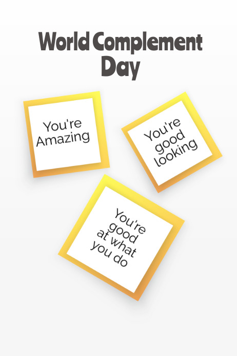 World Complement Day Poster template