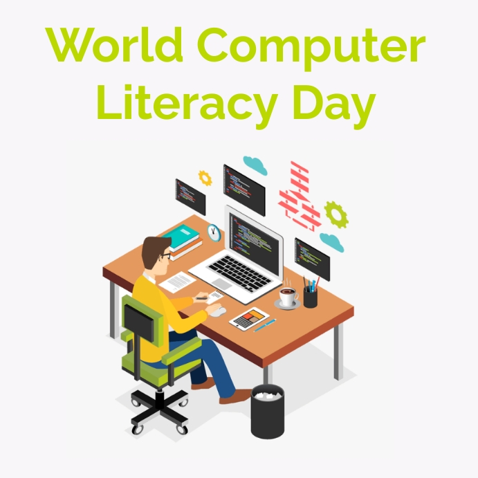 World Computer Literacy Day Template | PosterMyWall