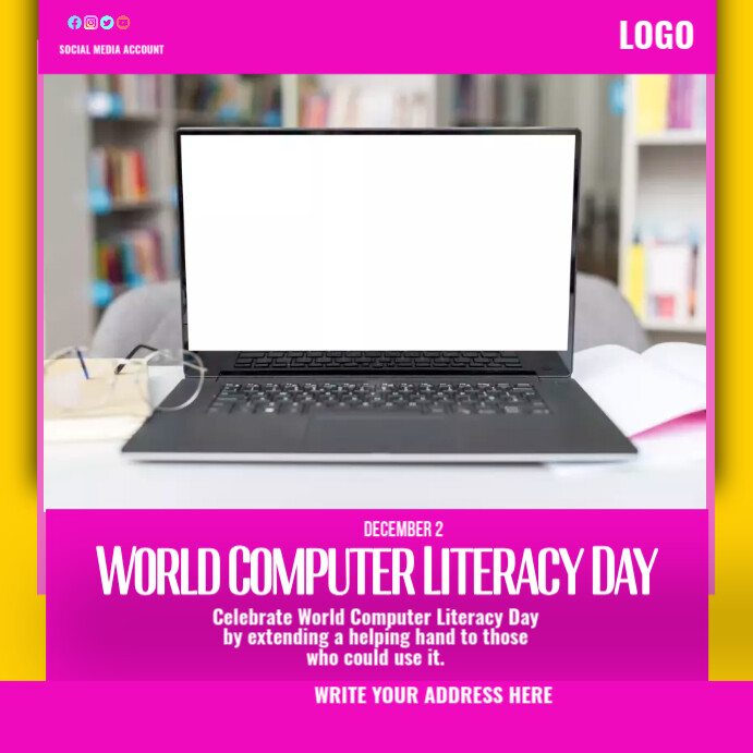 world computer literacy day Template | PosterMyWall