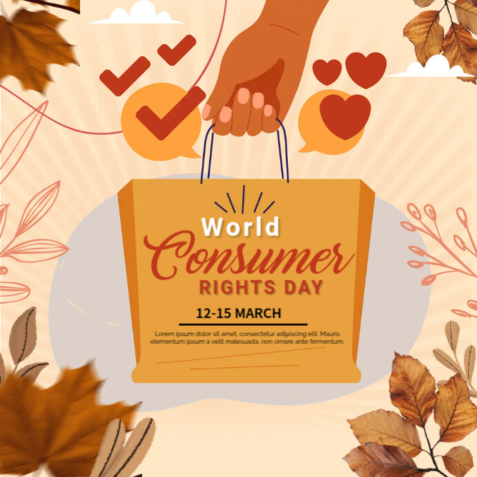 World Consumer Rights Orange Design Template | PosterMyWall