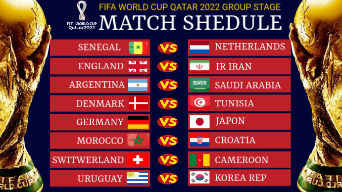 WORLD CUP 2022 GROUP STAGE FLYRE TEMPLATE | PosterMyWall world-cup-2022-group-stage-flyre-template-postermywall
