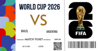 World Cup 2026 Ticket Gedeelde afbeelding op Facebook template