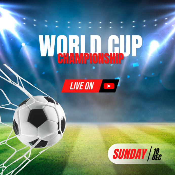 World Cup Championship Instagram Post template