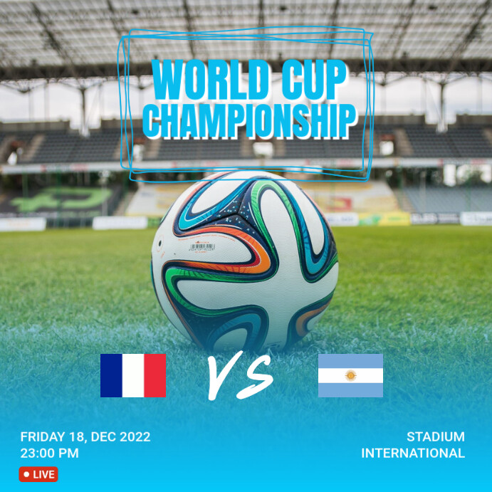 World Cup Championship Instagram Post template