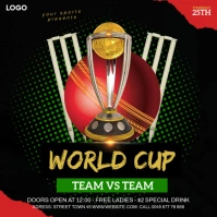 World cup cricket poster Square (1:1) template