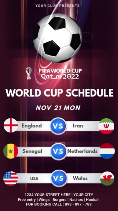World Cup Fixture Template PosterMyWall